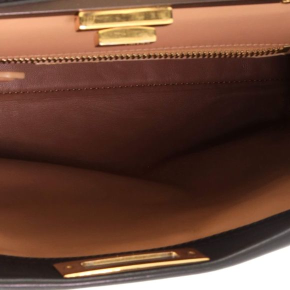 Fendi Peekaboo Bag Embroidered Leather Large Black - Picture 5 of 7